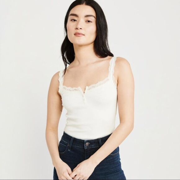 ✨A&F Striped Racerback Tank Top✨ - Picture 1 of 5